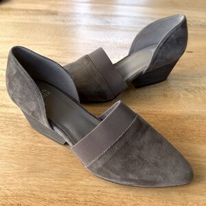 Eileen Fisher Hilly grey suede sz 7 ECU